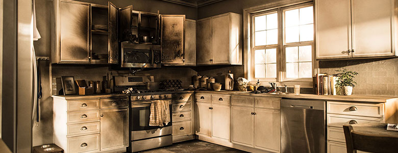 Smoke Damaged Kitchen